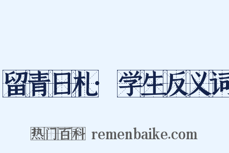 留青日札·学生反义词是什么意思的图片